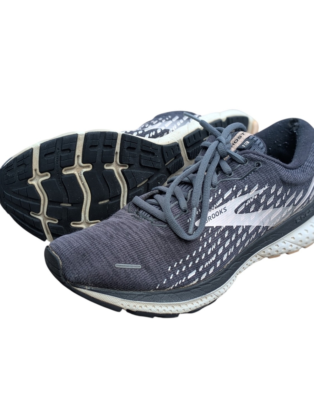 Brooks Ghost 13 Women's 8.5 Navy Blue & White/Pearl Accents Running Shoes